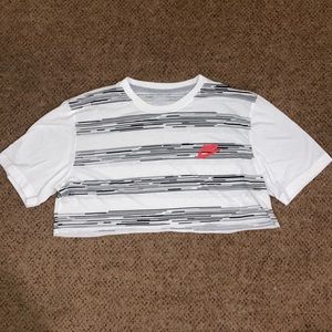 Nike Red,Black, and White Crop Top